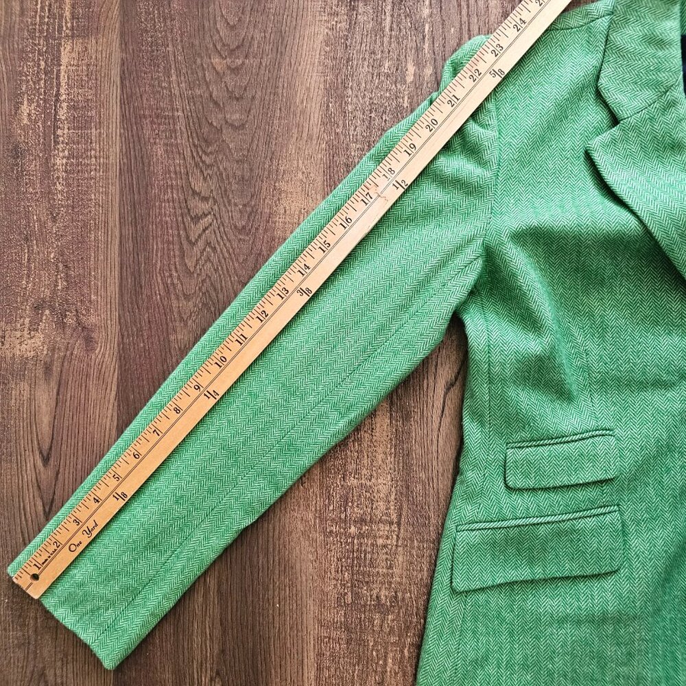 Vineyard Vines Fitted Herringbone Jacket Blazer US4 Bright Lime Green - Picture 4 of 6